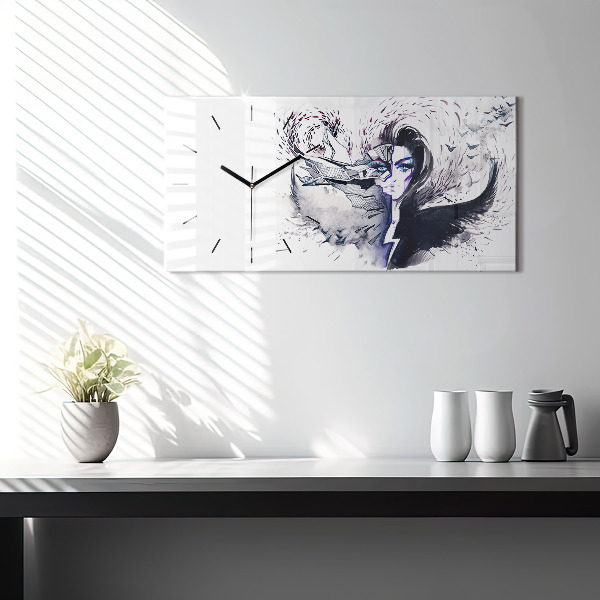 Orologio rettangolare Illustrazione di una donna