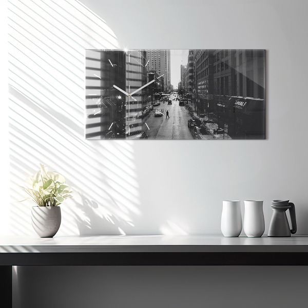 Orologio rettangolare Strade della città di Chicago