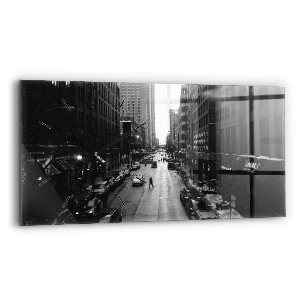 Orologio rettangolare Strade della città di Chicago