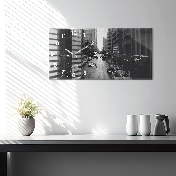 Orologio rettangolare Strade della città di Chicago