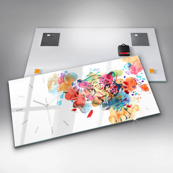 Orologio rettangolare Gatto selvatico astratto