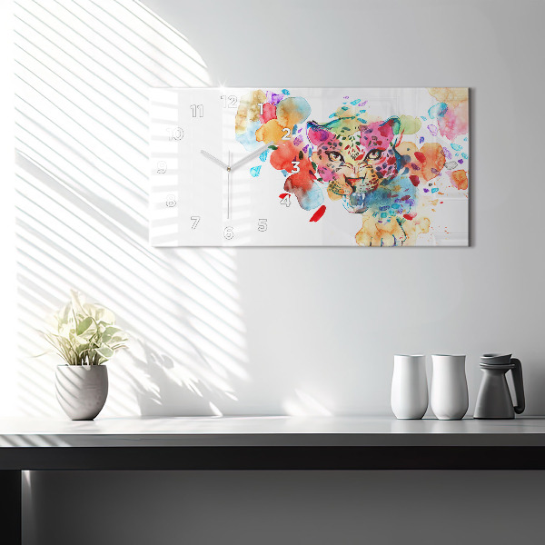 Orologio rettangolare Gatto selvatico astratto