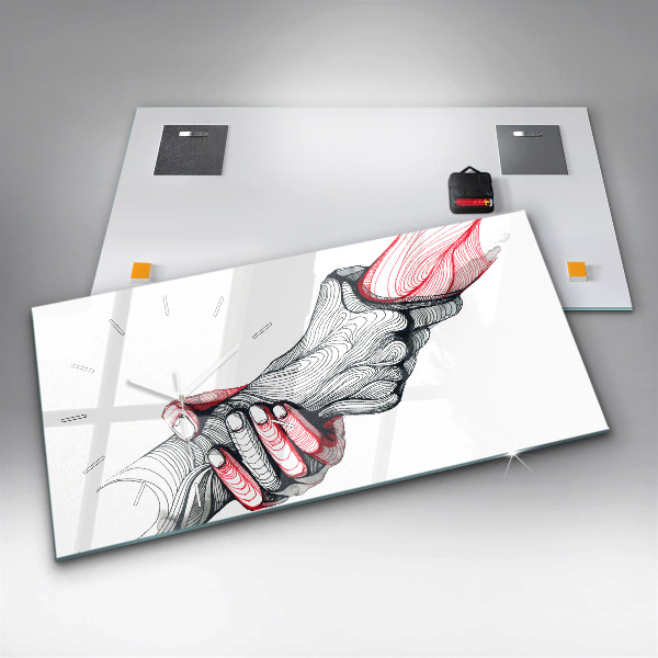 Orologio rettangolare Tenersi per mano