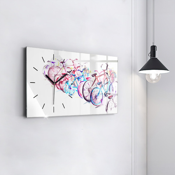 Orologio rettangolare Biciclette da città colorate