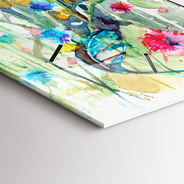 Orologio rettangolare Papaveri nel prato