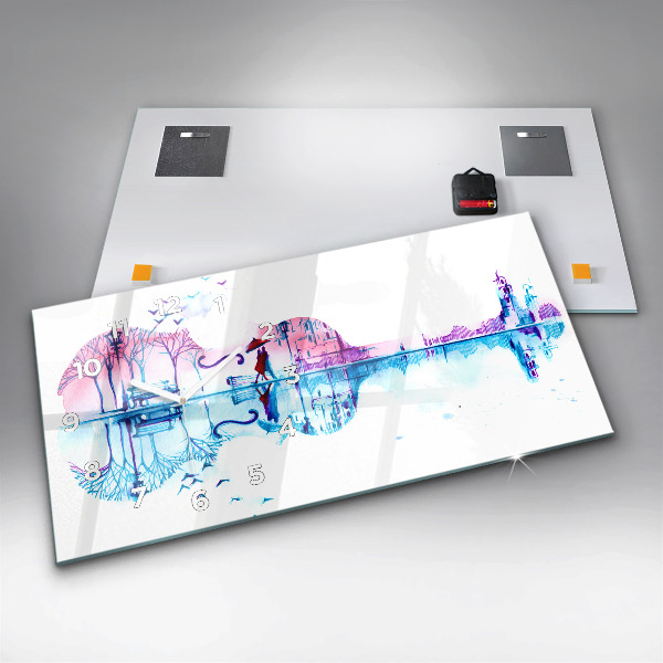 Orologio rettangolare Lago del parco del violoncello