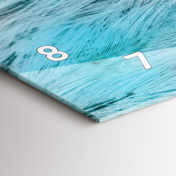 Orologio rettangolare Piume colorate