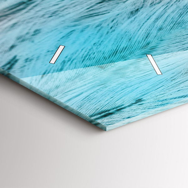 Orologio rettangolare Piume colorate