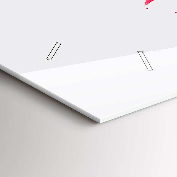 Orologio rettangolare Pappagallo rosso colorato