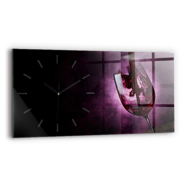 Orologio rettangolare Bicchiere da vino