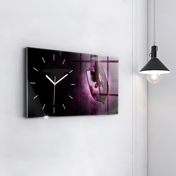 Orologio rettangolare Bicchiere da vino