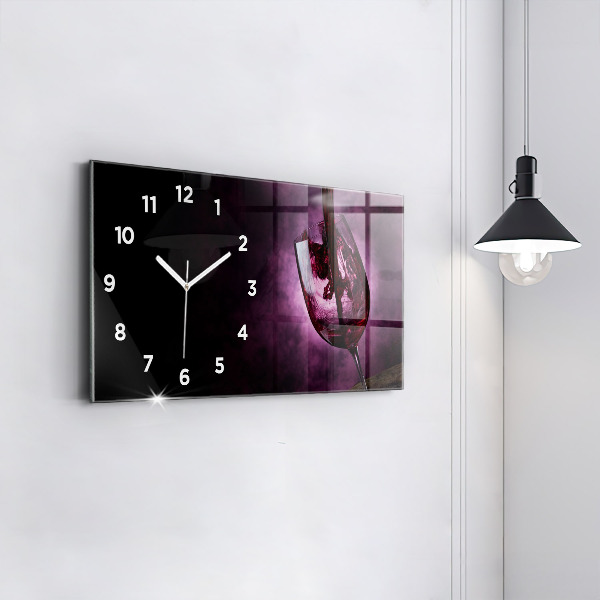 Orologio rettangolare Bicchiere da vino