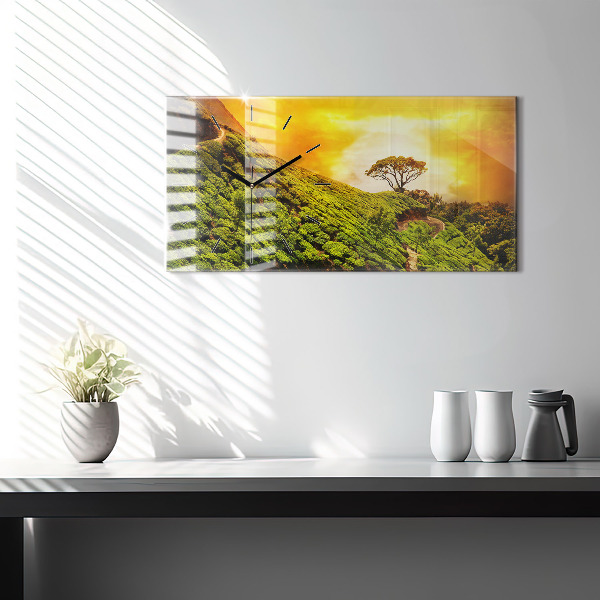 Orologio rettangolare Collina del tè