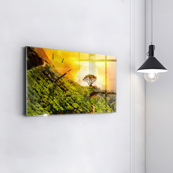 Orologio rettangolare Collina del tè