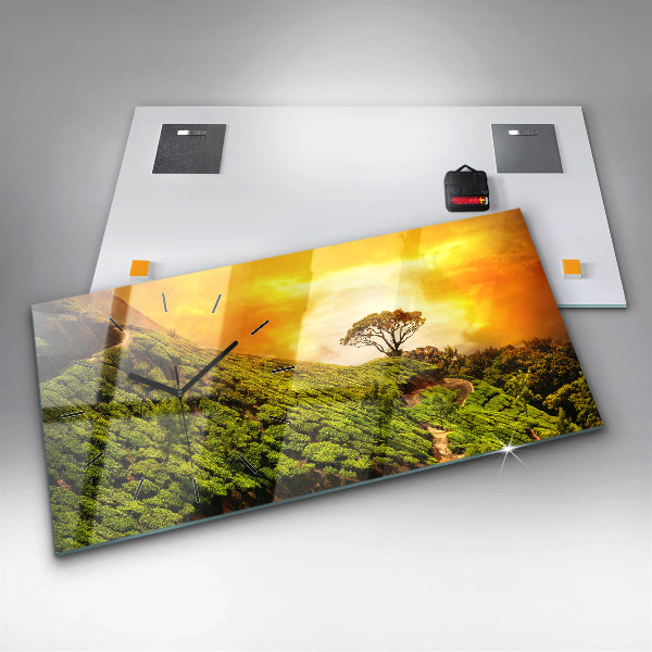 Orologio rettangolare Collina del tè