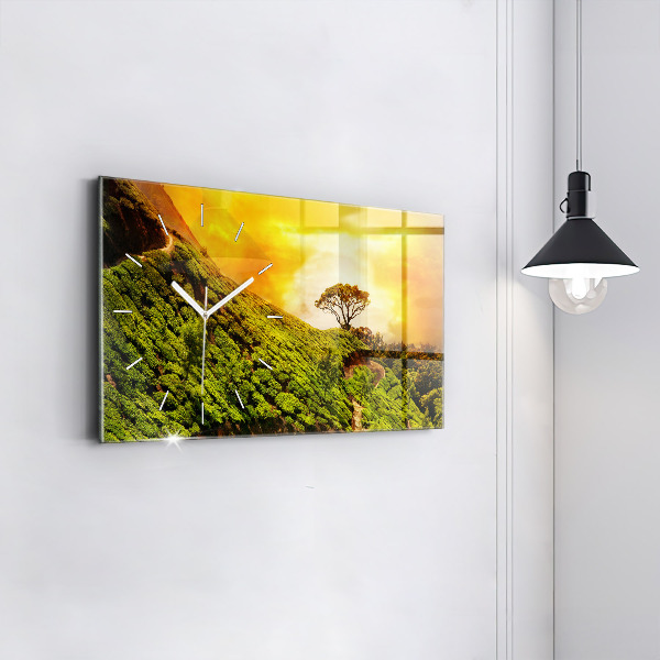 Orologio rettangolare Collina del tè