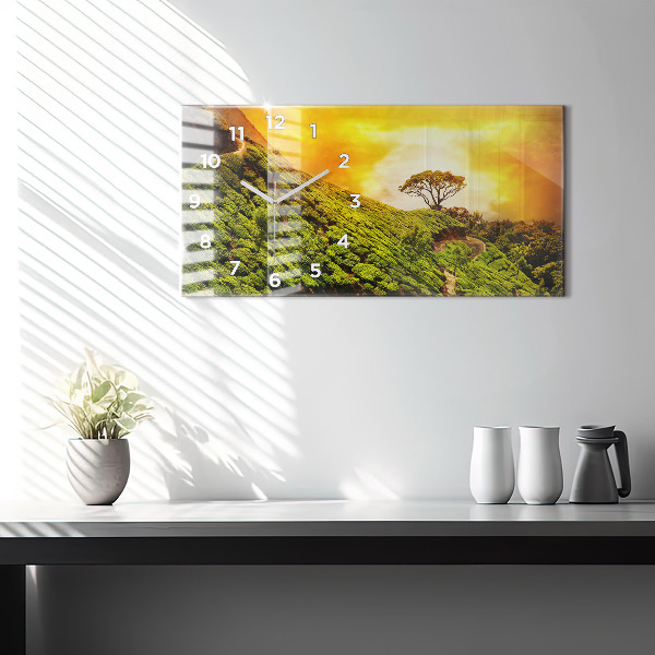 Orologio rettangolare Collina del tè