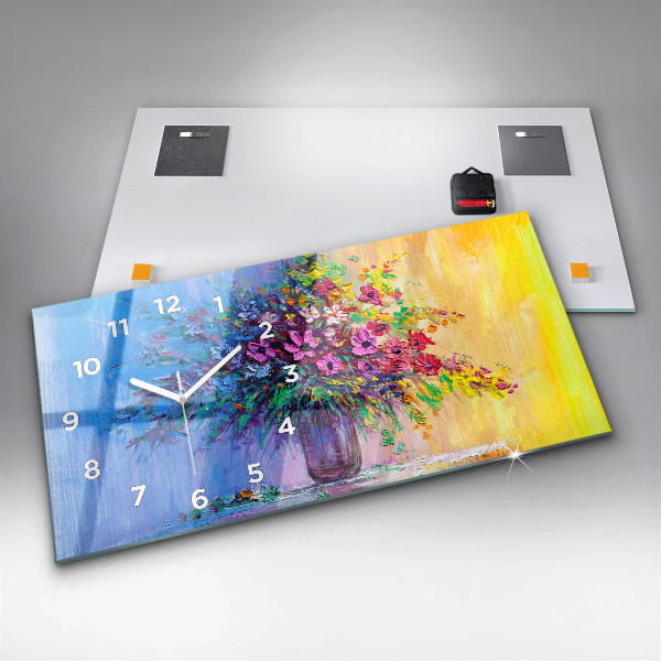 Orologi orizzontali Fiori in un vaso