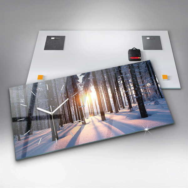 Orologio rettangolare Foresta del tramonto