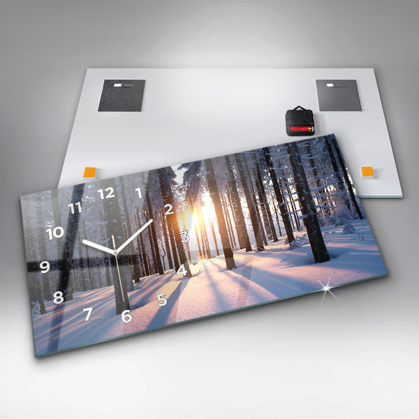 Orologio rettangolare Foresta del tramonto