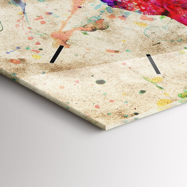 Orologio rettangolare Mappa del mondo colorata