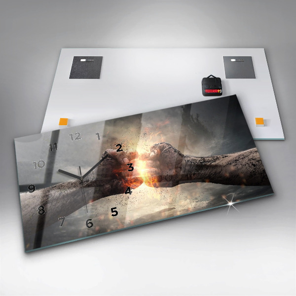 Orologio rettangolare Pugni Forza Potenza