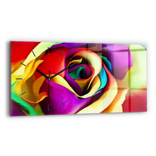 Orologio rettangolare Rosa arcobaleno