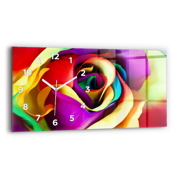 Orologio rettangolare Rosa arcobaleno