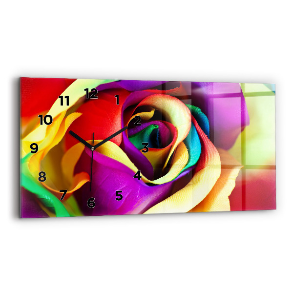 Orologio rettangolare Rosa arcobaleno