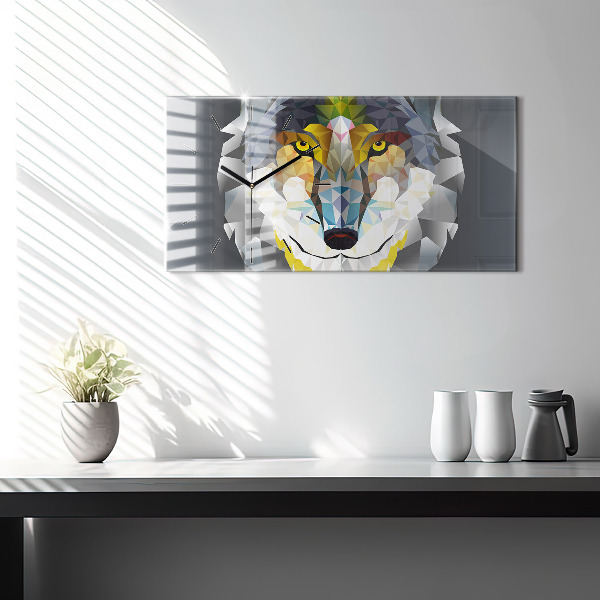 Orologio rettangolare Testa di lupo