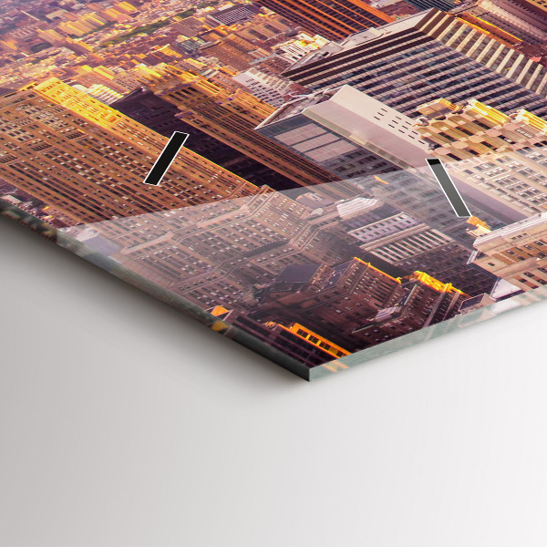 Orologio rettangolare Tramonto New York