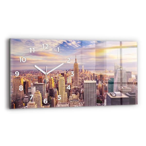 Orologio rettangolare Tramonto New York