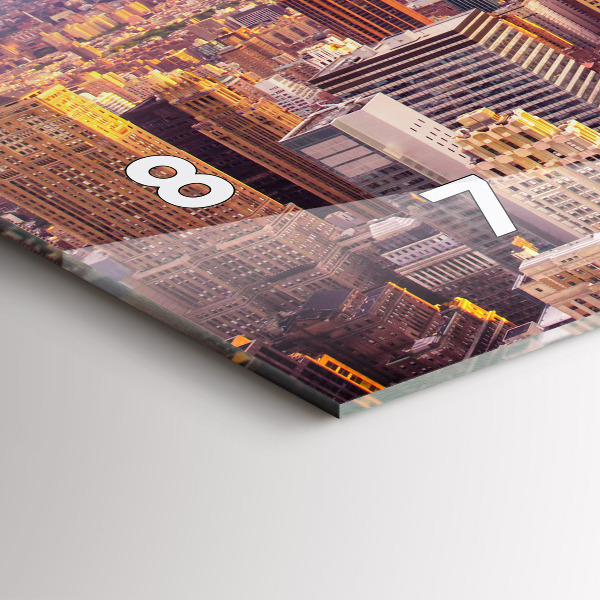 Orologio rettangolare Tramonto New York