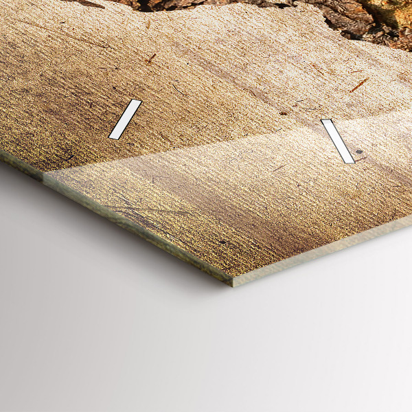 Orologio rettangolare Mappa del mondo d'epoca