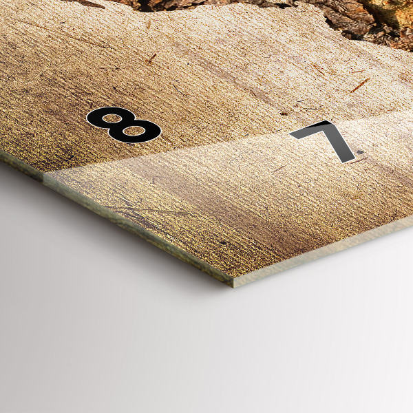 Orologio rettangolare Mappa del mondo d'epoca