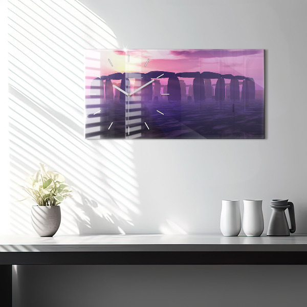Orologio rettangolare Tramonto a Stonehenge