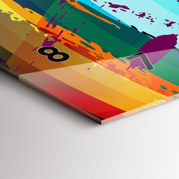 Orologio rettangolare Sfondo astratto