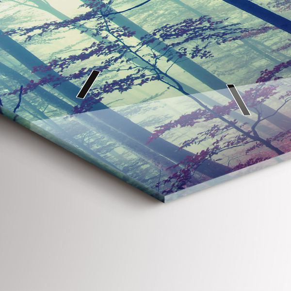 Orologio rettangolare Strada autunnale Foresta Nebbia