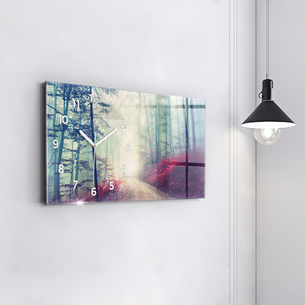 Orologio rettangolare Strada autunnale Foresta Nebbia
