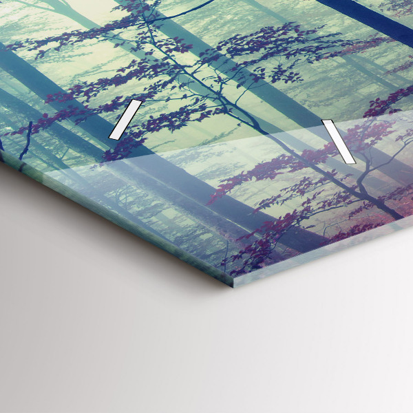 Orologio rettangolare Strada autunnale Foresta Nebbia