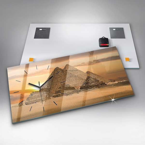 Orologio rettangolare Piramidi e tramonto