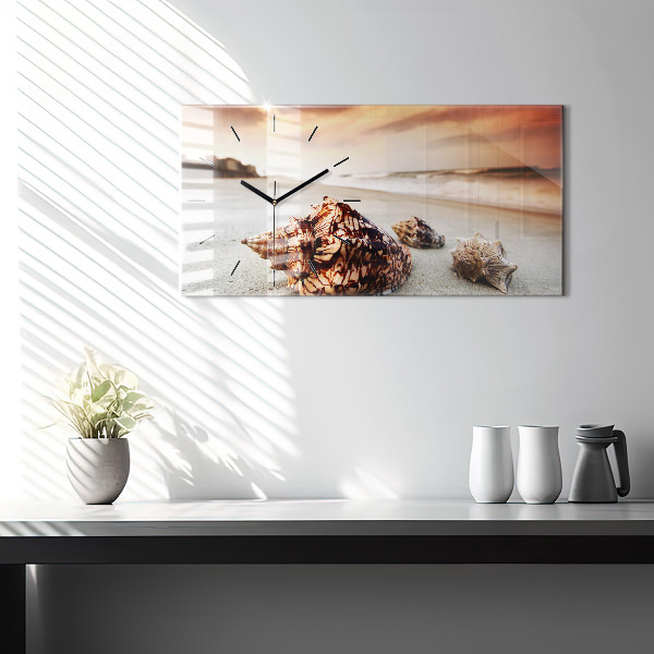 Orologio rettangolare Una conchiglia sulla spiaggia