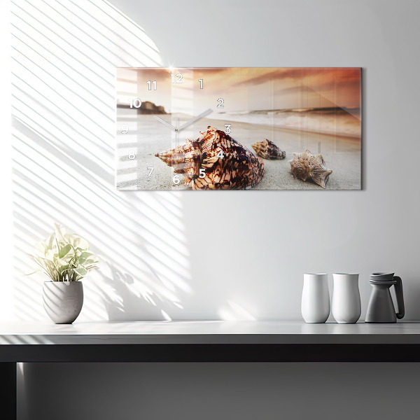 Orologio rettangolare Una conchiglia sulla spiaggia