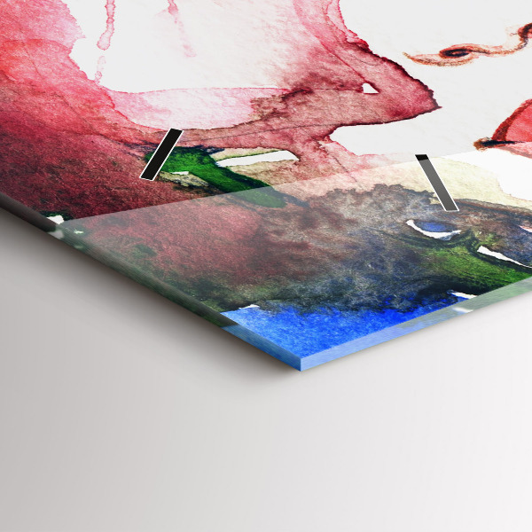 Orologio rettangolare ritratto colorato di una donna