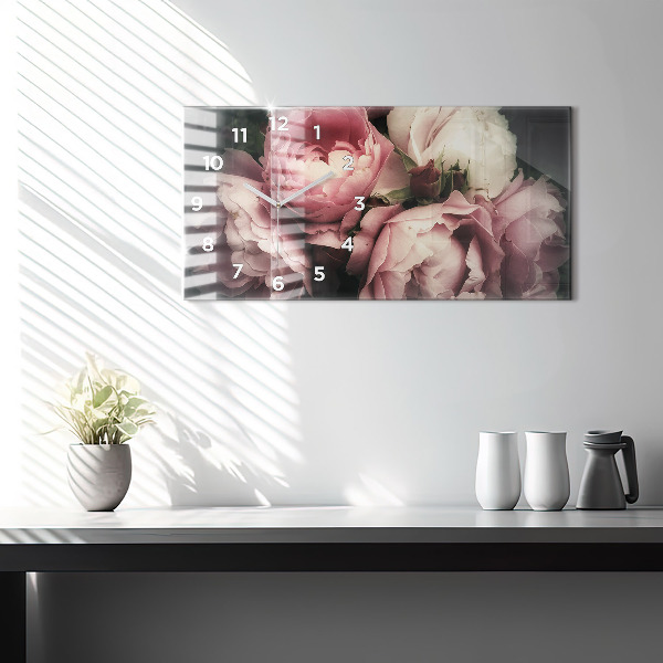 Orologi orizzontali Mazzo di rose rosa