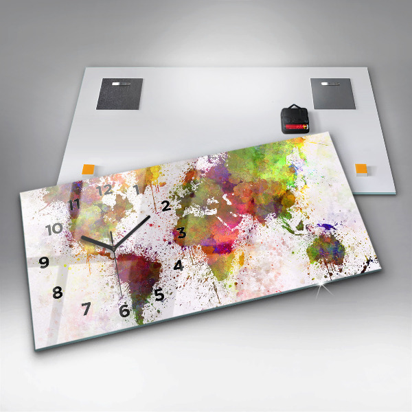 Orologi orizzontali Mappa del mondo ad acquerello