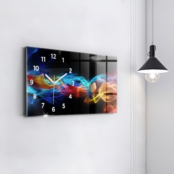 Orologio rettangolare Linee astratte colorate