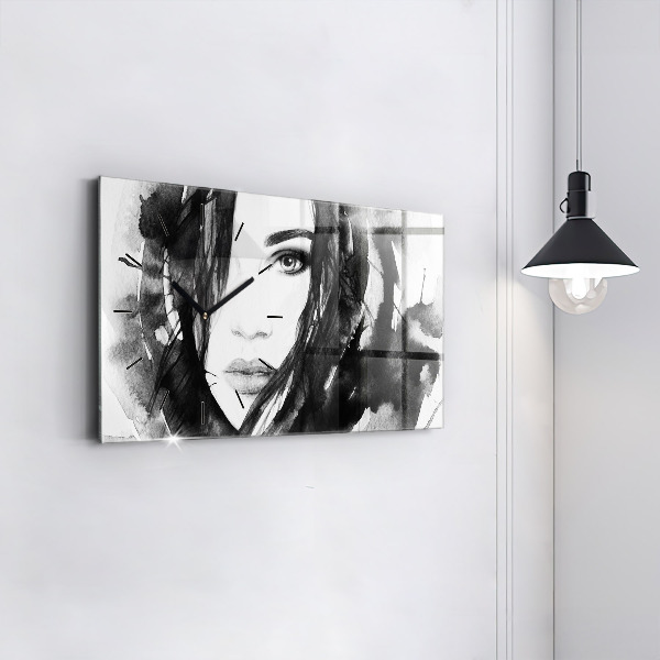 Orologi orizzontali Ritratto di donna acquerello