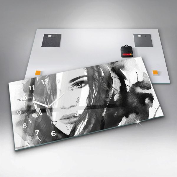 Orologi orizzontali Ritratto di donna acquerello