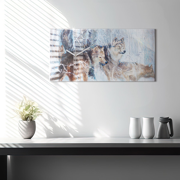 Orologi orizzontali Lupi nella foresta